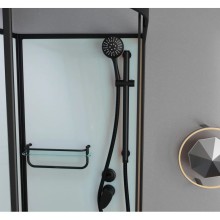 Душевая кабина 120x80x215 см Frank F412/2R М Black 20077 текстурное стекло