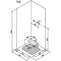 Душевая кабина 90х90х220 см R VitrA Zest 56930023000