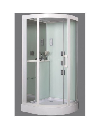 Душевая кабина Grossman GR-141 100x100 профиль Белый стекло прозрачное