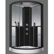 Душевая кабина Grossman GR-242 120x120 профиль Черный стекло прозрачное