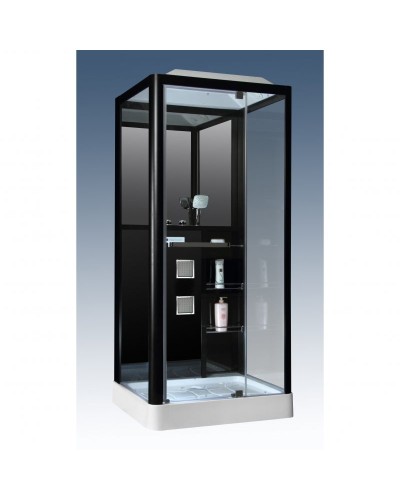 Душевая кабина Grossman GR-221 90x90 профиль Черный стекло прозрачное