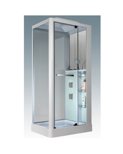 Душевая кабина Grossman GR-122 100x80 профиль Белый стекло прозрачное