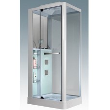 Душевая кабина Grossman GR-122 100x80 профиль Белый стекло прозрачное