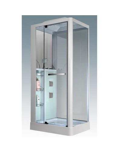 Душевая кабина Grossman GR-122 100x80 профиль Белый стекло прозрачное