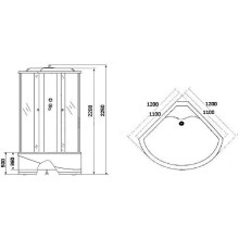 Душевая кабина Niagara Lux 120x120 NG-7744W с гидромассажем
