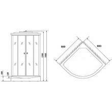 Душевая кабина Niagara Classic 90x90 NG-3501-14G с гидромассажем