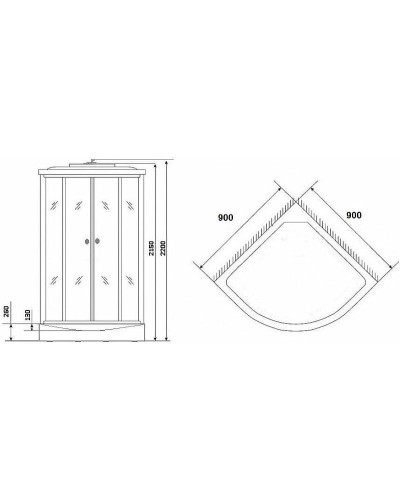 Душевая кабина Niagara Classic 90x90 NG-3501-14G с гидромассажем