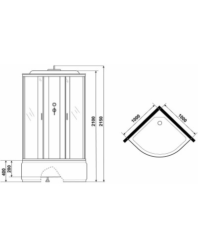 Душевая кабина Niagara Classic 100x100 NG-2509-14 без гидромассажа