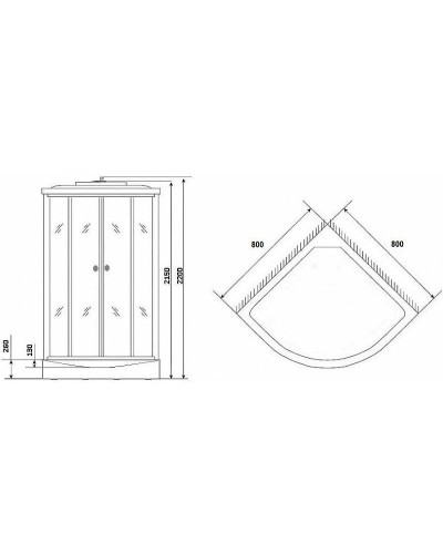 Душевая кабина Niagara Classic 80x80 NG-6703-14 без гидромассажа
