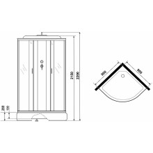 Душевая кабина Niagara Classic 90x90 NG-6701-14 без гидромассажа
