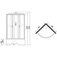 Душевая кабина Niagara Classic 80x80 NG-6707-14 без гидромассажа