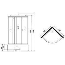 Душевая кабина Niagara Classic 90x90 NG-6708-14 без гидромассажа