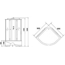 Душевая кабина Niagara Ultra 90x90 NG-1908-01 с гидромассажем