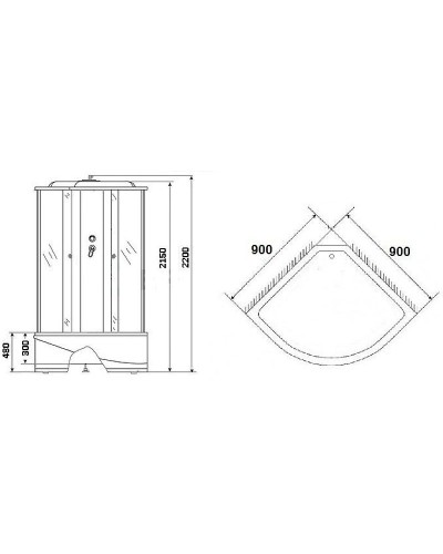 Душевая кабина Niagara Ultra 90x90 NG-1908-01 с гидромассажем