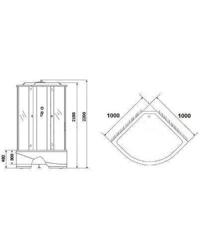 Душевая кабина Niagara Ultra 100x100 NG-1909-01 с гидромассажем