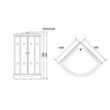 Душевая кабина Niagara Ultra NG-1910-01L 120x80 с гидромассажем