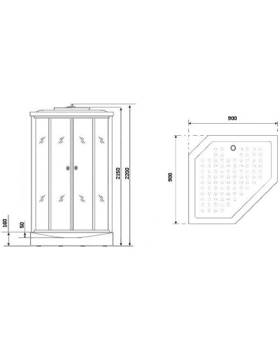 Душевая кабина Niagara Ultra 90x90 NG-2306-01 без гидромассажа