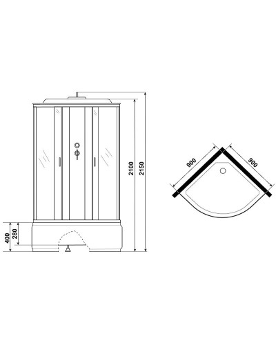 Душевая кабина Niagara Classic 90x90 NG-2308-14 без гидромассажа