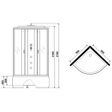 Душевая кабина Niagara Classic 90x90 NG-2308-14G с гидромассажем