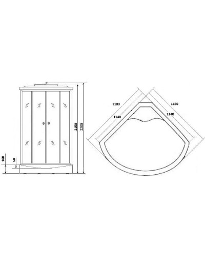 Душевая кабина Niagara Ultra 120x120 NG-5012-01 с гидромассажем