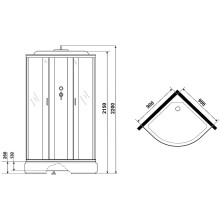 Душевая кабина Niagara Classic 90х90 NG-6501-14 без гидромассажа