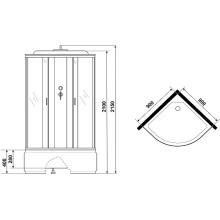 Душевая кабина Niagara Classic 90х90 NG-6508-14 без гидромассажа