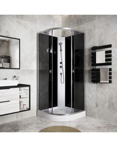 Душевая кабина 90х90х200 см Niagara E90/13/TN/BK тонированное