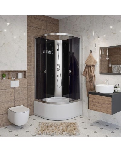 Душевая кабина 90х90х195 см Niagara E90/40/TN/BK тонированное