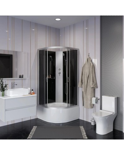 Душевая кабина 80х80х200 см Niagara NG-2507-14BK тонированное