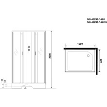Душевая кабина 120х90х200 см Niagara NG-43295-14QBK матовое