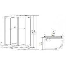 Душевая кабина Timo Standart 120х85 T-1102PL без гидромассажа