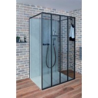 Душевая стенка Jacob Delafon Nouvelle Vague 30 E94WI30-B1 профиль Черный стекло прозрачное
