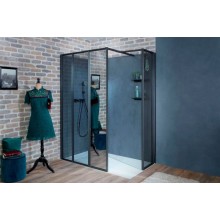 Душевая стенка Jacob Delafon Nouvelle Vague 30 E94WS30-VTG профиль Черный матовый стекло тонированное