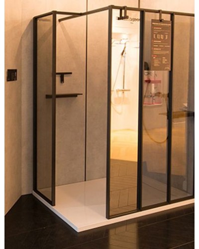 Душевая стенка Jacob Delafon Nouvelle Vague 40 E94WI40-VTG профиль Черный матовый стекло тонированное