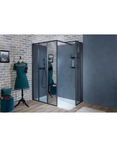Душевая стенка Jacob Delafon Nouvelle Vague 30 E94WI30-MZ профиль Черный стекло зеркальное