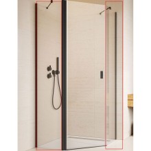 Душевая стенка Radaway Nes Black PTJ 100 10052100-54-01 боковая профиль Черный стекло прозрачное