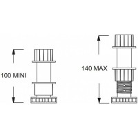 Ножки для душевого поддона Jacob Delafon Flight Pure E62753-00 Черные
