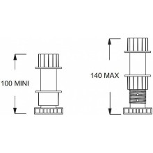 Ножки для душевого поддона Jacob Delafon Flight Pure E62753-00 Черные