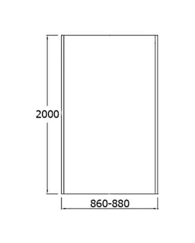 Душевая стенка Jacob Delafon Contra 90 E22FT90-GA профиль Хром стекло прозрачное