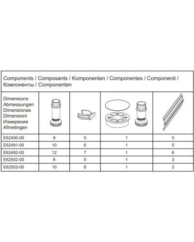 Набор для увеличения высоты душевого поддона Jacob Delafon Luxe E62490-00