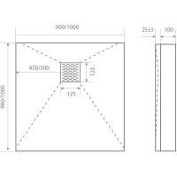Каркас для поддона 100х100 Good Door Essentia КП00018