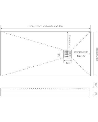 Панель фронтально-торцевая 110х70 см Good Door Essentia ЭЛ00167