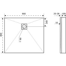 Панель фронтально-торцевая 90х80 см Good Door Essentia 2 ЭЛ00208