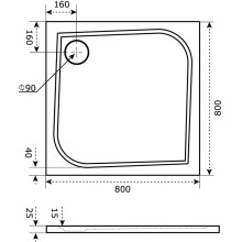 Панель фронтально-торцевая 80х80 см Good Door Квадро ЭЛ00007