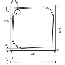 Панель фронтально-торцевая 100х100 см Good Door Квадро ЭЛ00006