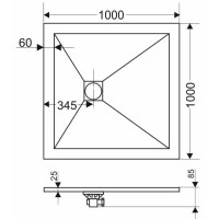 Панель для поддона 100х100 см Grossman Strong GR-S21001001Q