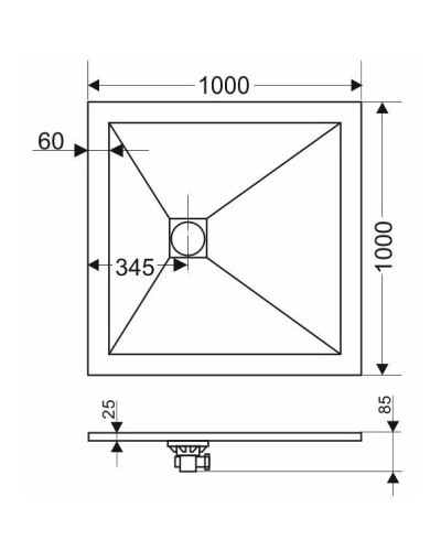 Панель для поддона 100х100 см Grossman Strong GR-S21001001Q