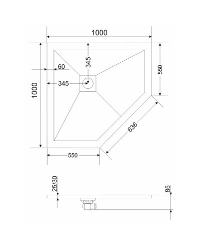 Панель для поддона 100х100 см Grossman Strong GR-S11001001D