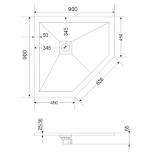 Панель для поддона 90х90 см Grossman Strong GR-S190901D