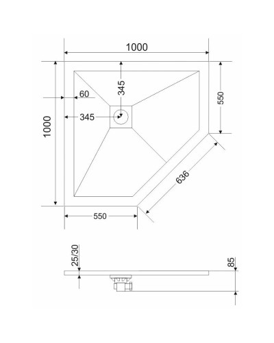 Панель для поддона 100х100 см Grossman Strong GR-S21001001D